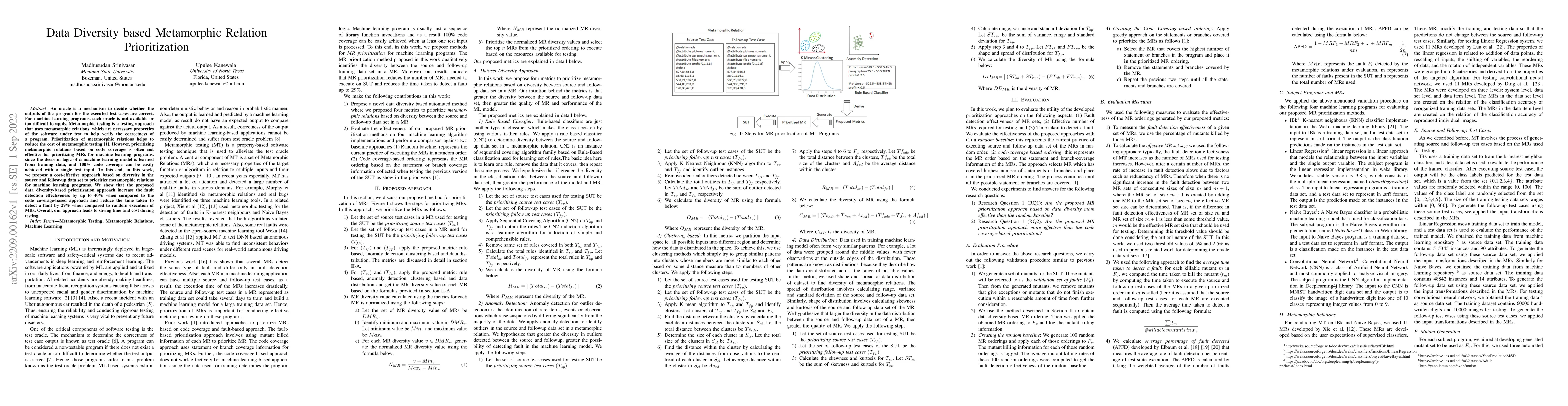 Thumbnail for Prioritization of Metamorphic Relations to reduce the cost of testing