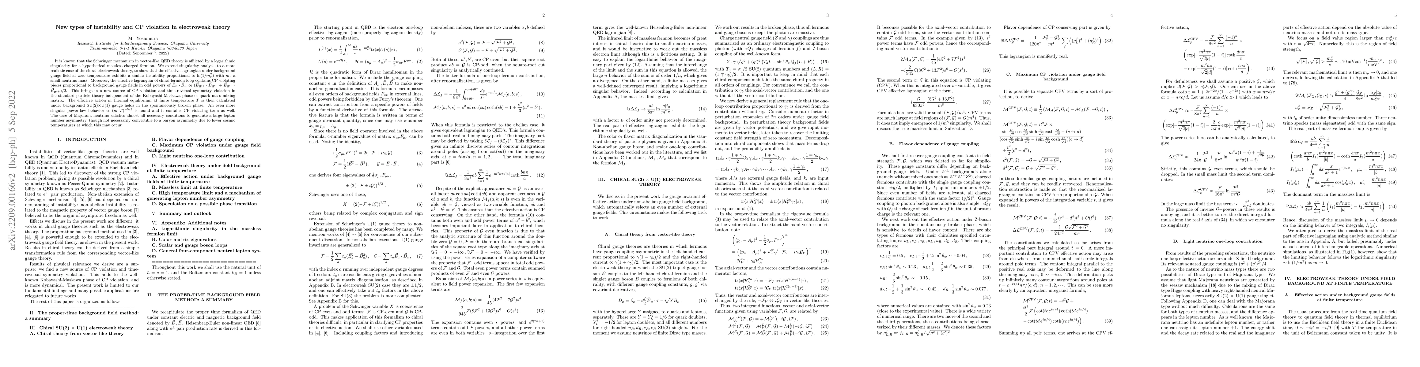 Thumbnail for New types of instability and CP violation in electroweak theory