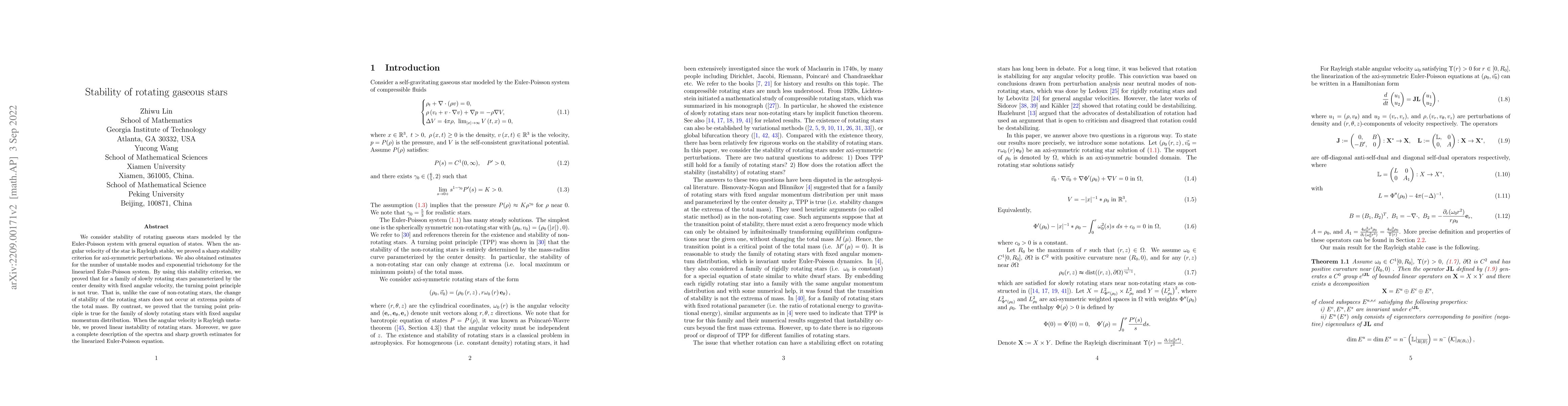 Thumbnail for Stability of rotating gaseous stars