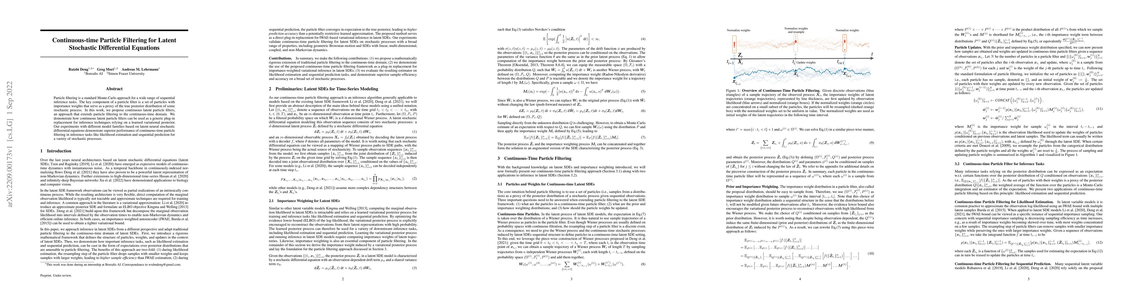 Thumbnail for Continuous-time Particle Filtering for Latent Stochastic Differential
  Equations