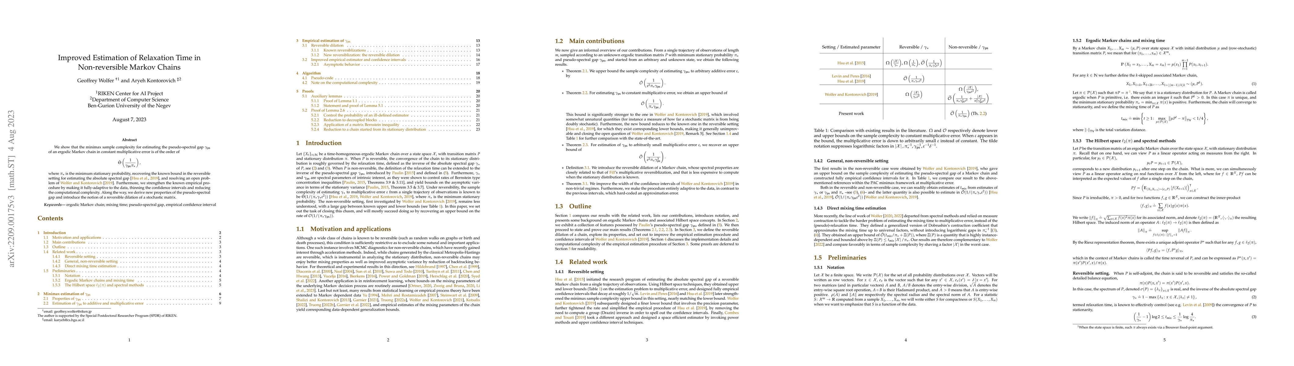 Thumbnail for Improved Estimation of Relaxation Time in Non-reversible Markov Chains