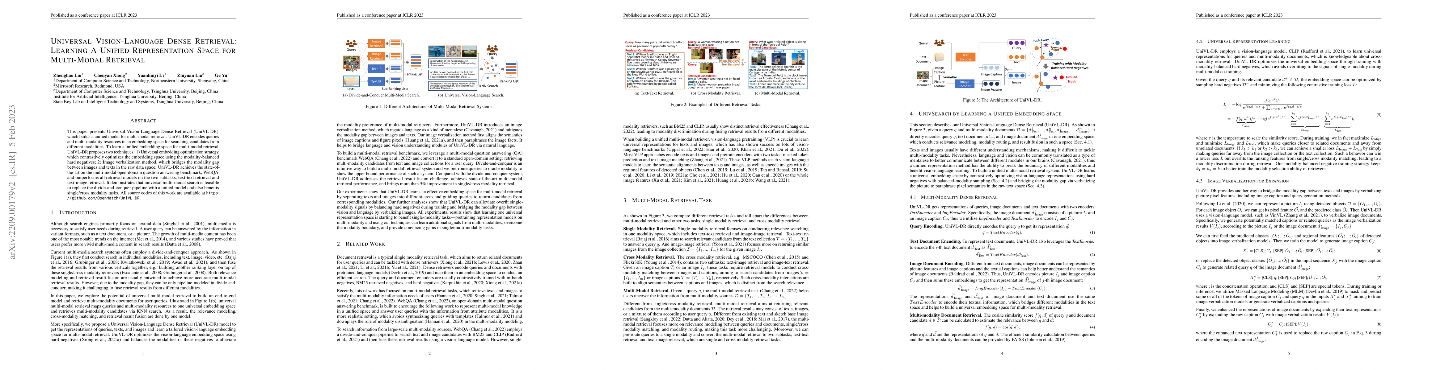 Thumbnail for Universal Vision-Language Dense Retrieval: Learning A Unified
  Representation Space for Multi-Modal Retrieval