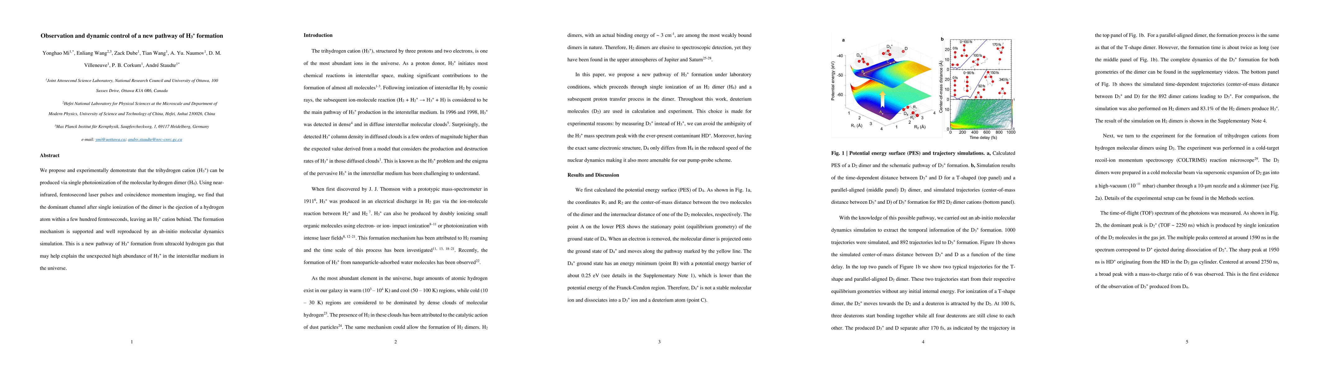 Thumbnail for Observation and dynamic control of a new pathway of H$_3^+$ formation