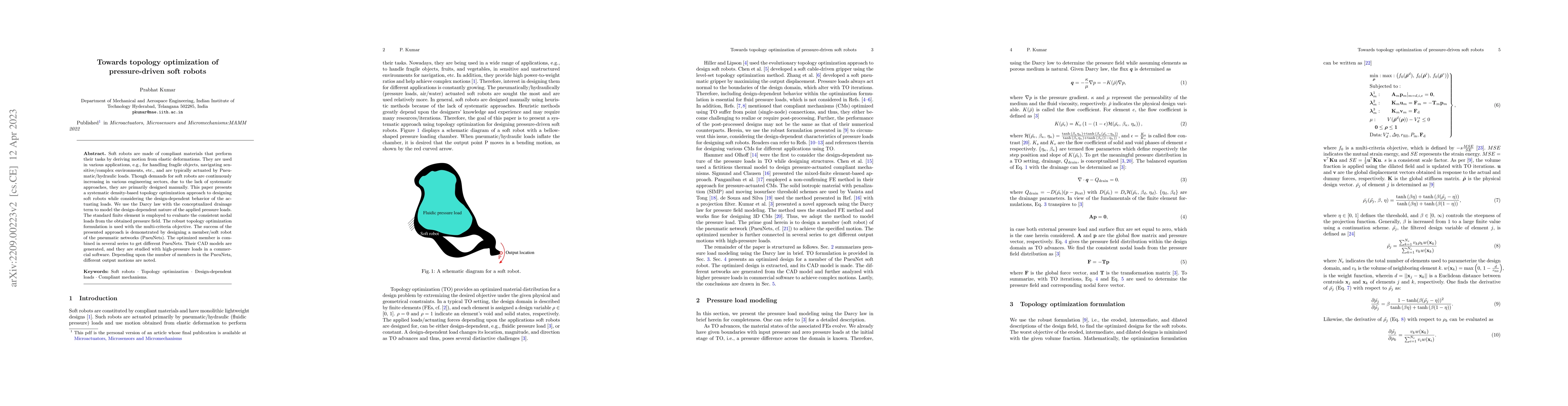 Thumbnail for Towards topology optimization of pressure-driven soft robots