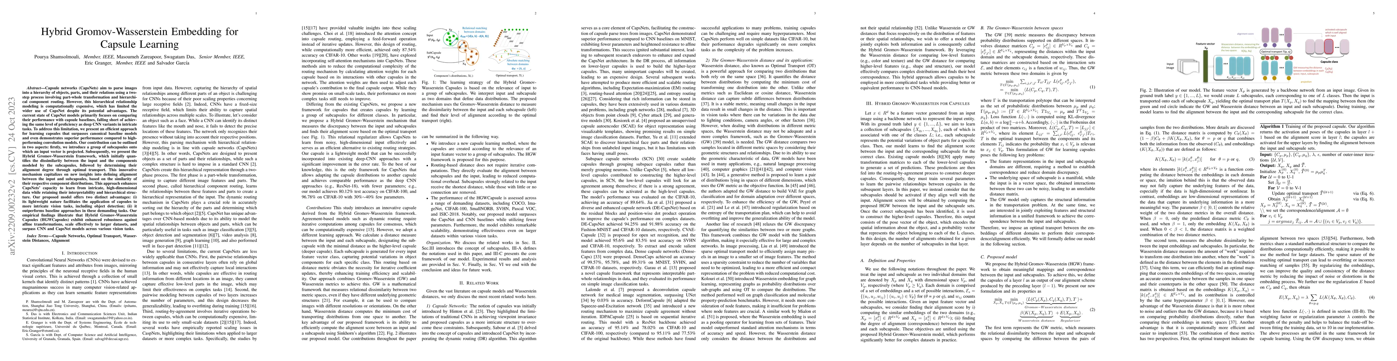 Thumbnail for Hybrid Gromov-Wasserstein Embedding for Capsule Learning