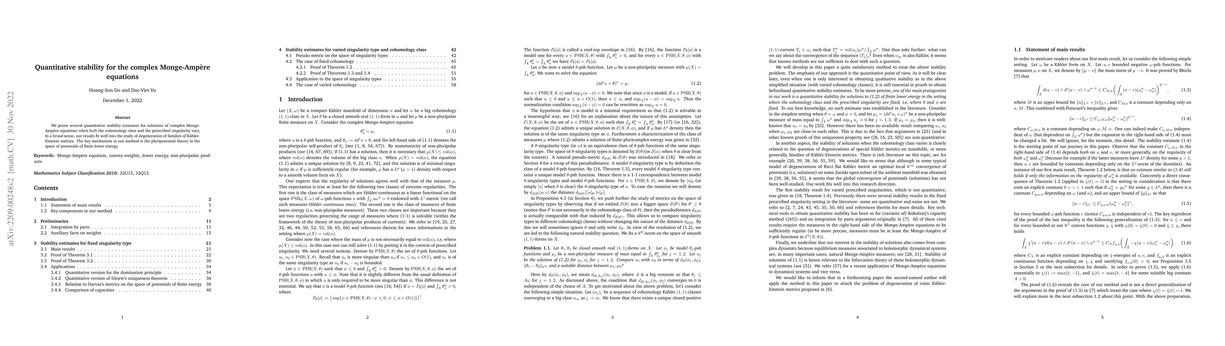 Thumbnail for Quantitative stability for the complex Monge-Ampere equations