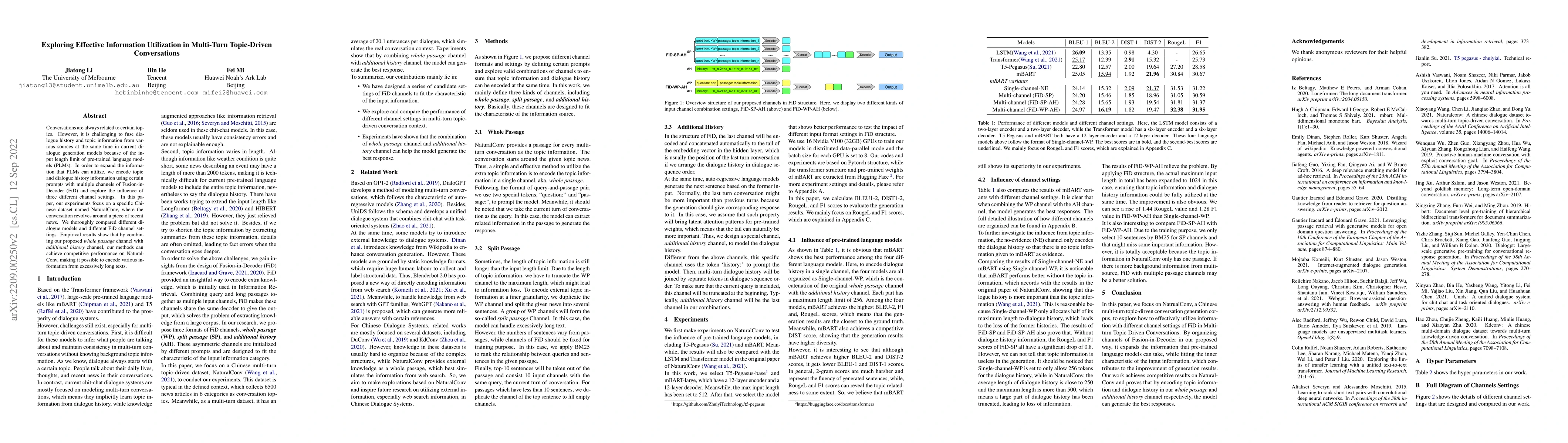 Thumbnail for Exploring Effective Information Utilization in Multi-Turn Topic-Driven
  Conversations