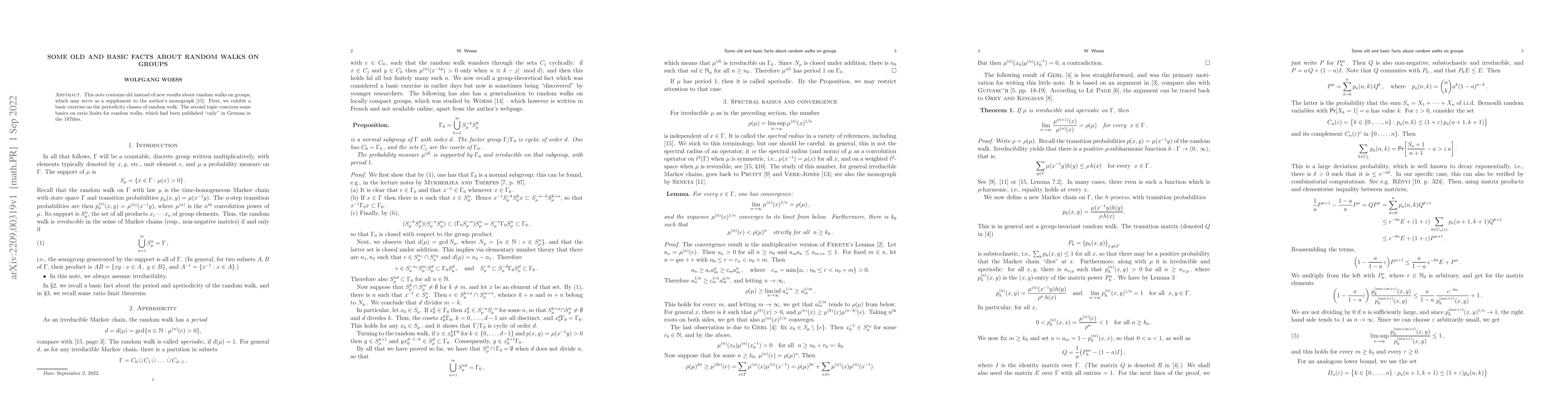Thumbnail for Some old and basic facts about random walks on groups