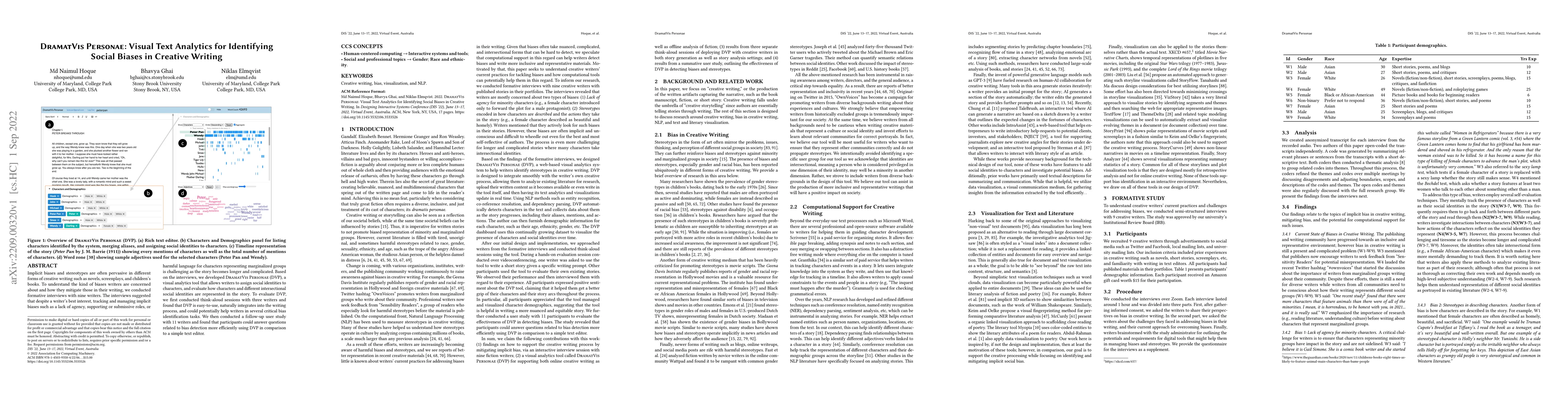 Thumbnail for DramatVis Personae: Visual Text Analytics for Identifying Social Biases
  in Creative Writing