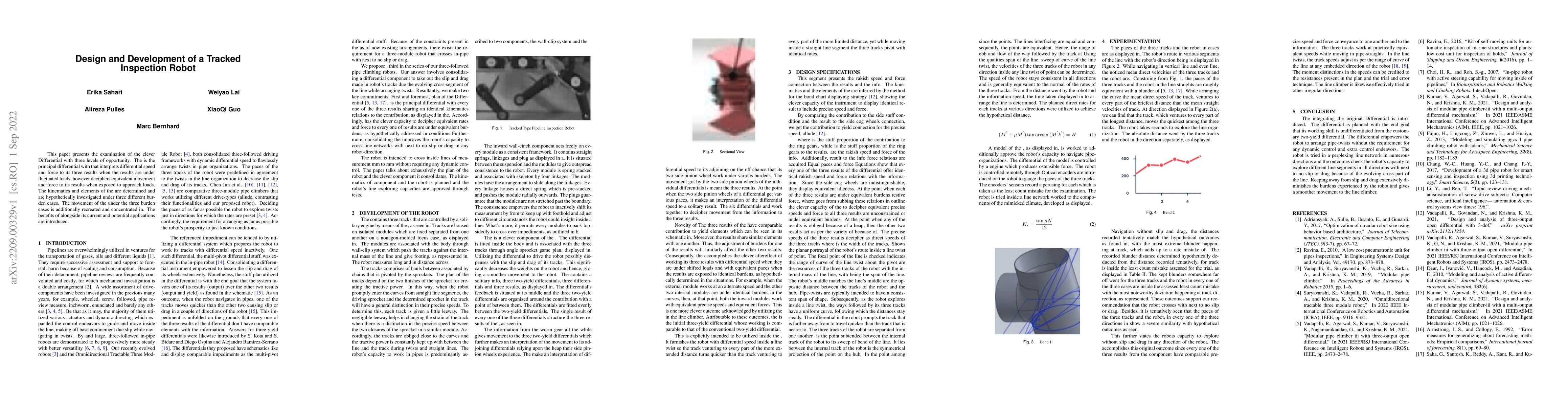 Thumbnail for Design and Development of a Tracked Inspection Robot