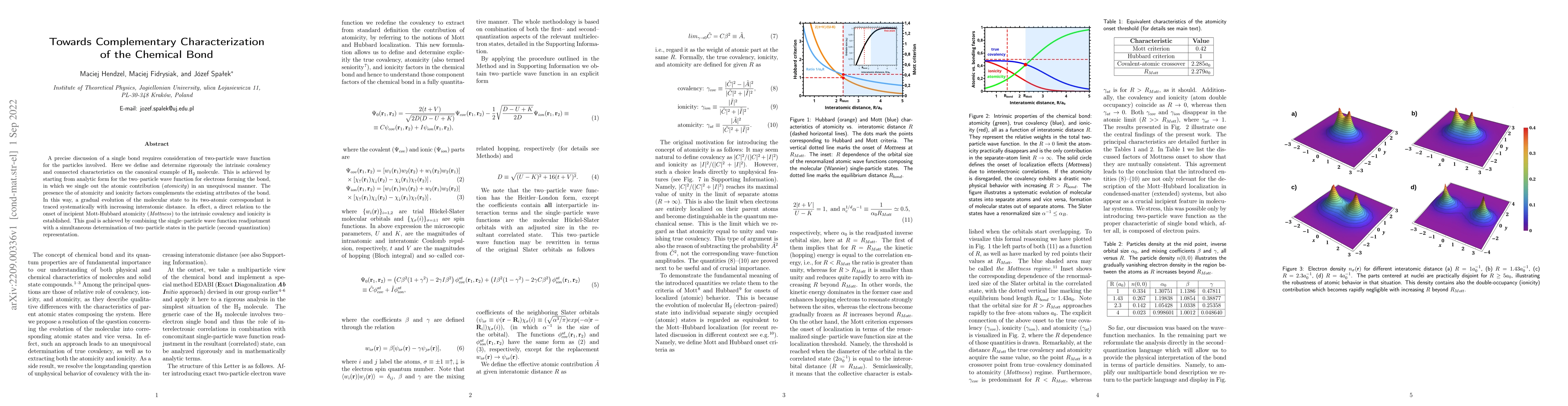 Thumbnail for Towards Complementary Characterization of the Chemical Bond