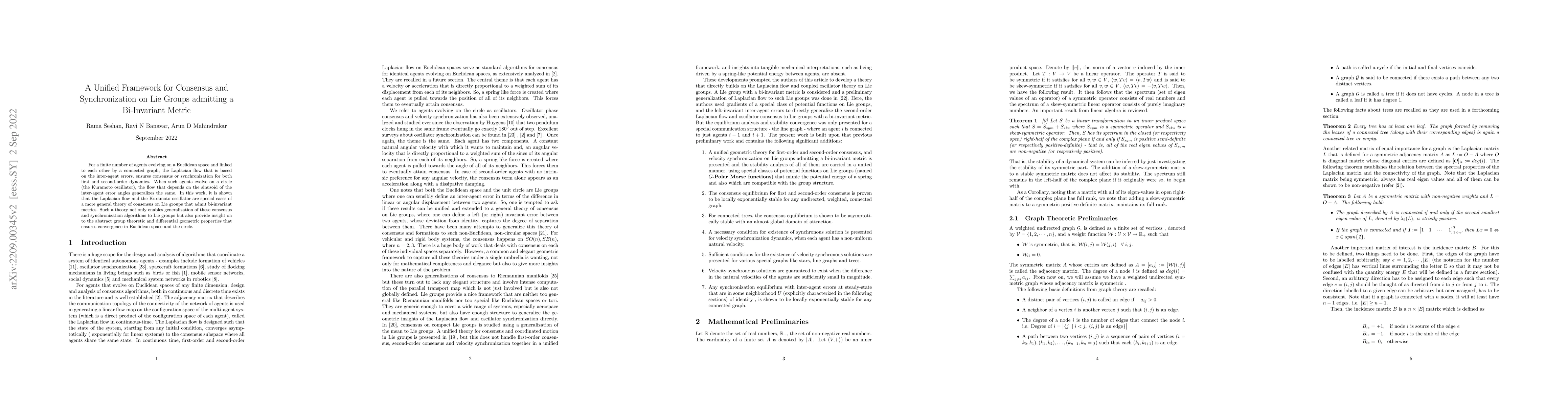Thumbnail for A Unified Framework for Consensus and Synchronization on Lie Groups
  admitting a Bi-Invariant Metric