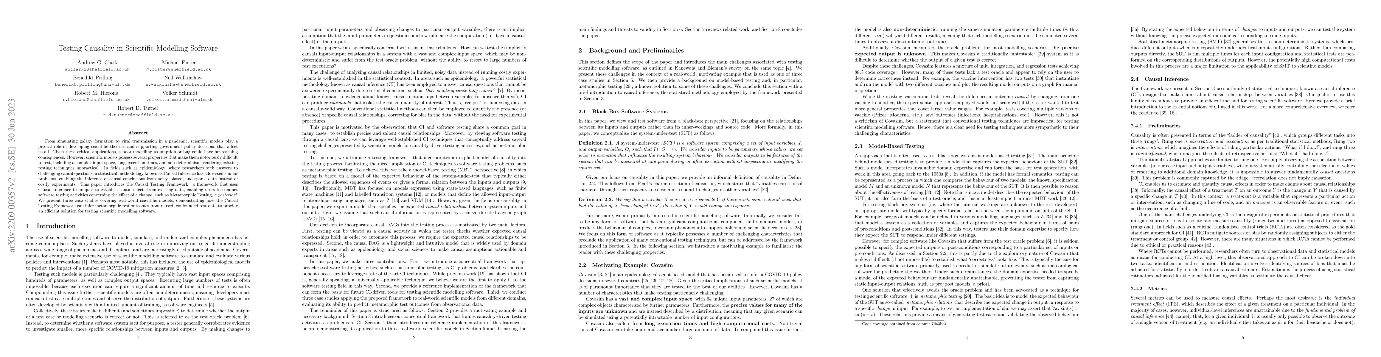 Thumbnail for Testing Causality in Scientific Modelling Software