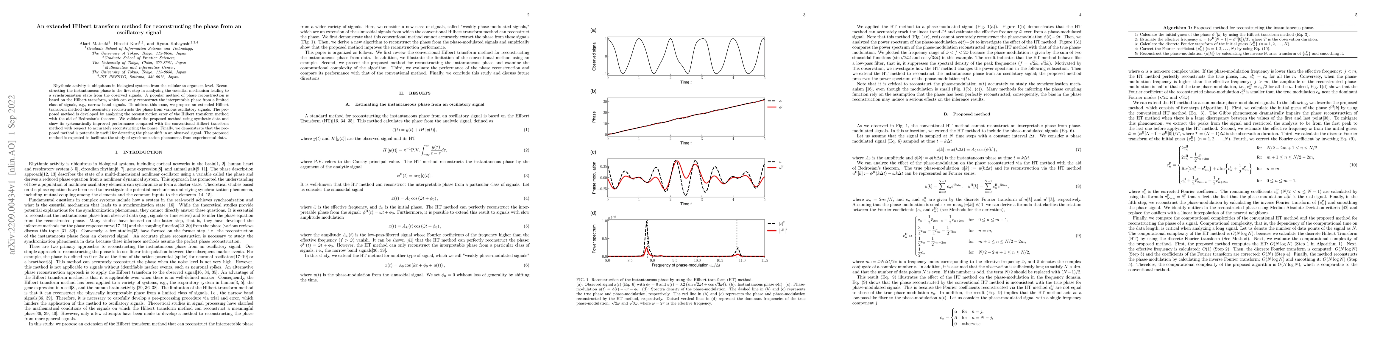 Thumbnail for An extended Hilbert transform method for reconstructing the phase from
  an oscillatory signal