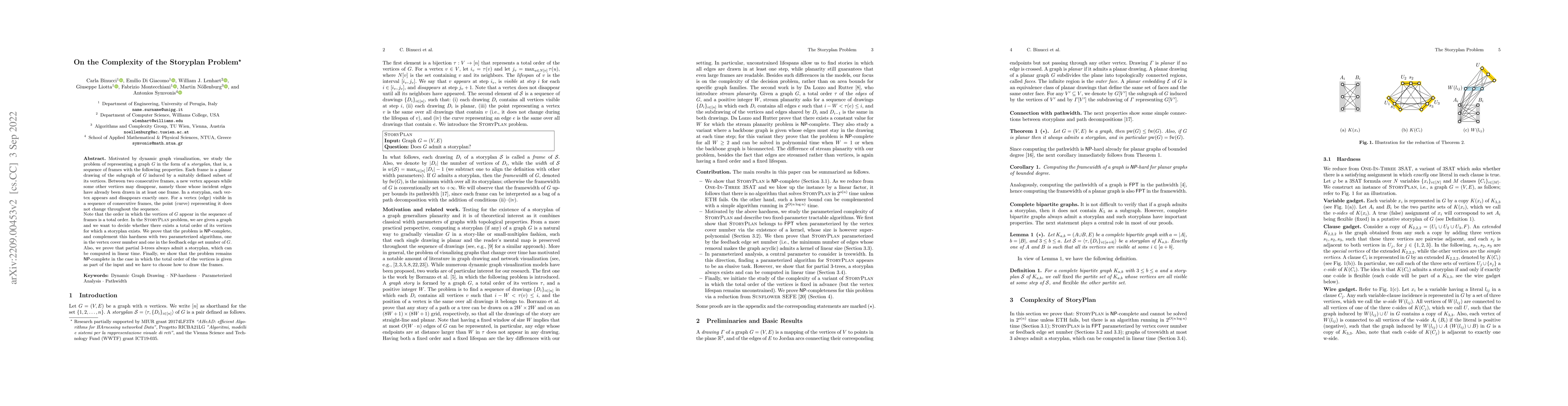 Thumbnail for On the Complexity of the Storyplan Problem