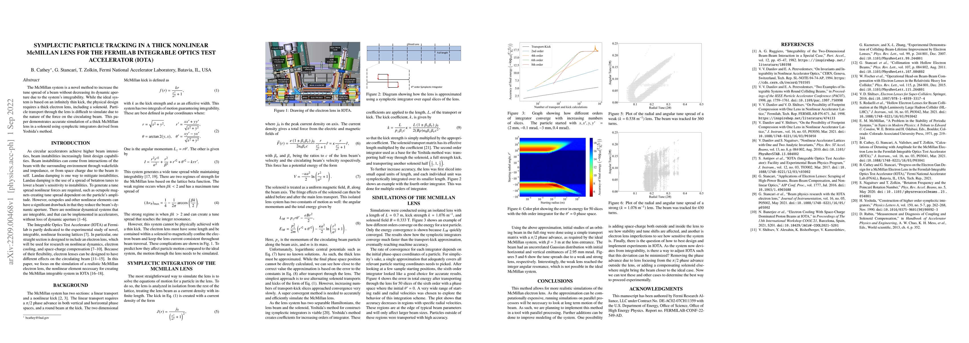 Thumbnail for Symplectic Particle Tracking in a Thick Nonlinear McMillan Lens for the
  Fermilab Integrable Optics Test Accelerator (IOTA)