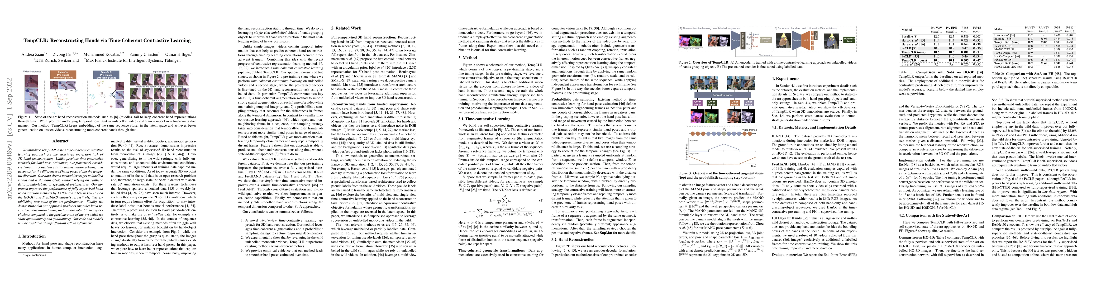 Thumbnail for TempCLR: Reconstructing Hands via Time-Coherent Contrastive Learning