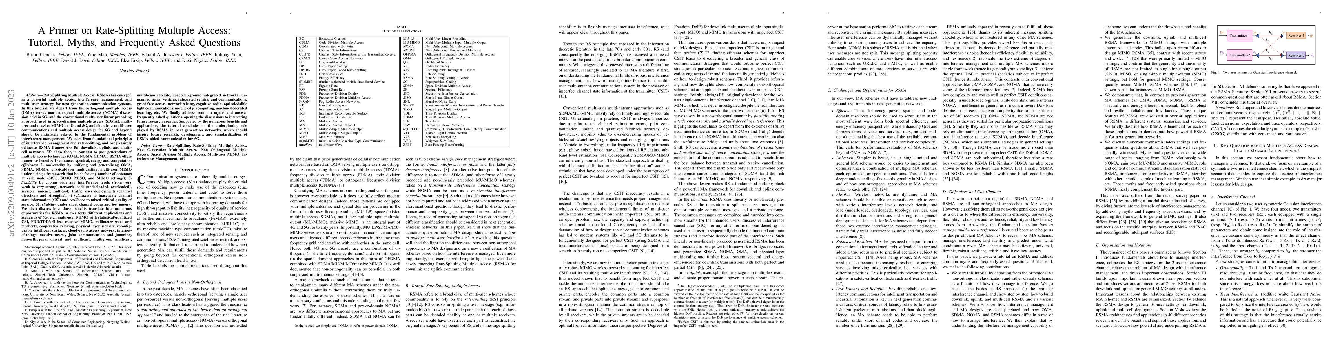 Thumbnail for A Primer on Rate-Splitting Multiple Access: Tutorial, Myths, and
  Frequently Asked Questions