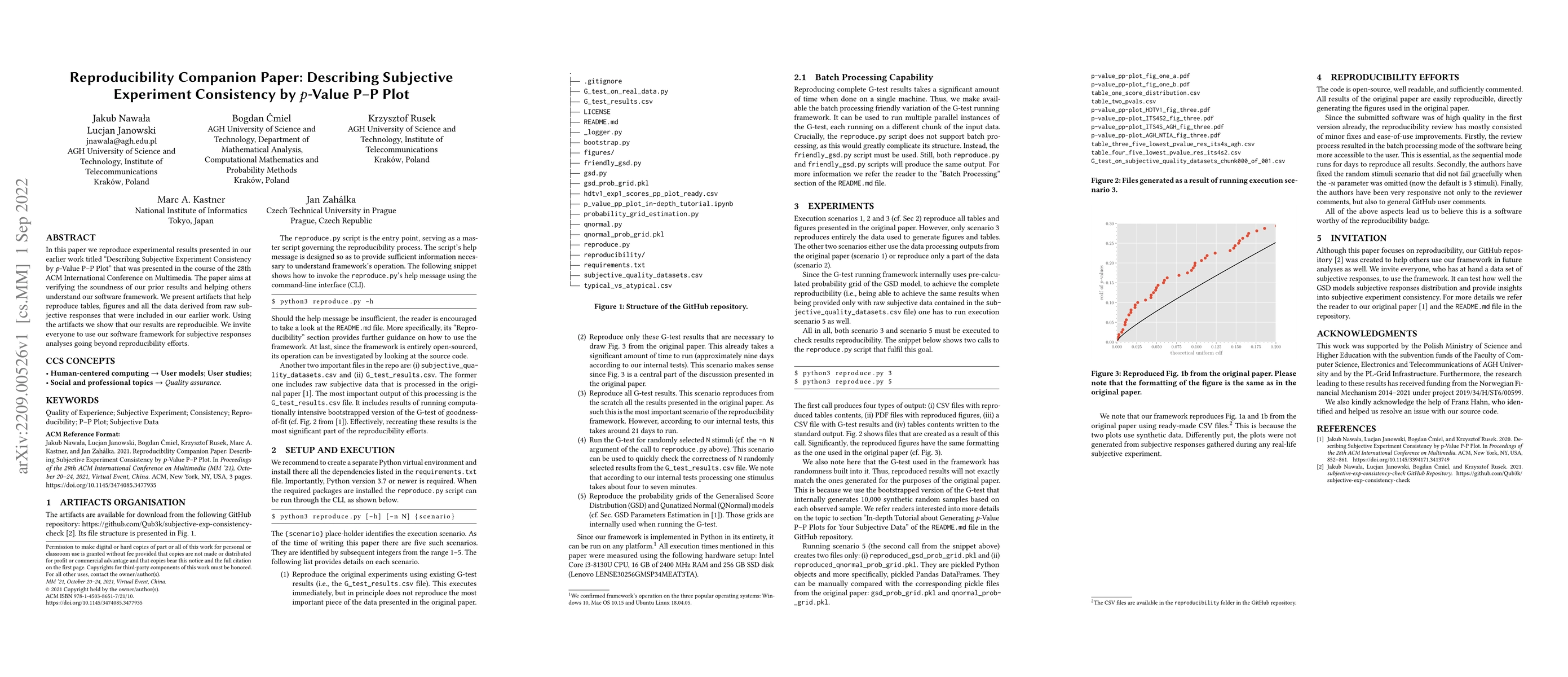 Thumbnail for Reproducibility Companion Paper: Describing Subjective Experiment
  Consistency by $p$-Value P-P Plot
