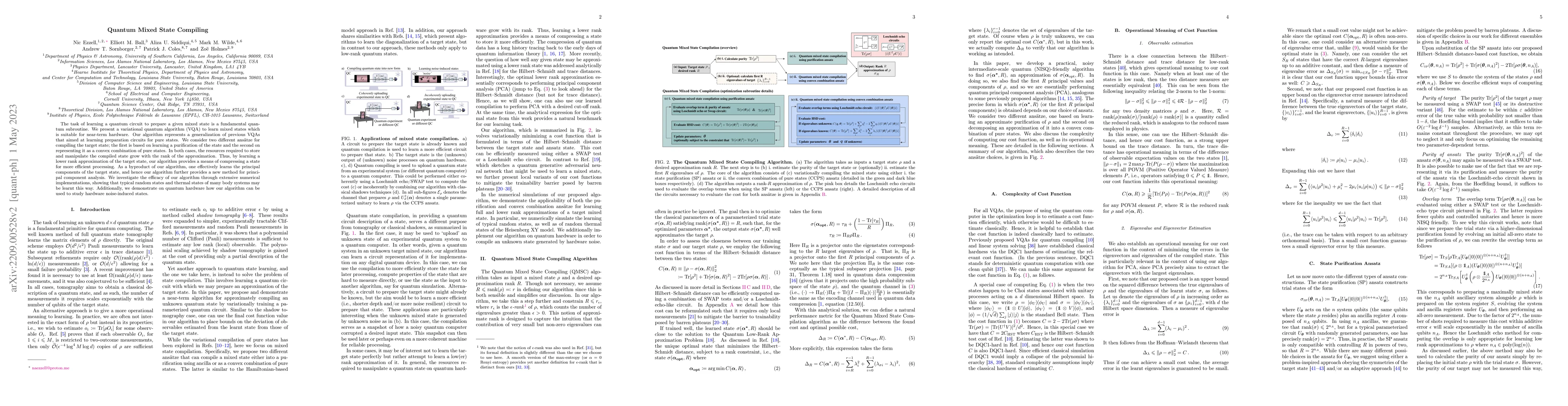 Thumbnail for Quantum Mixed State Compiling