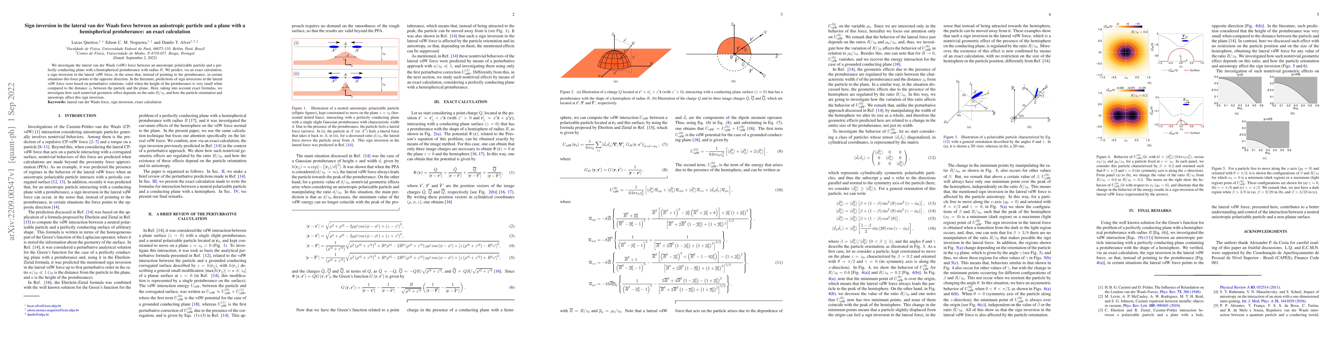 Thumbnail for Sign inversion in the lateral van der Waals force between an anisotropic
  particle and a plane with a hemispherical protuberance: an exact calculation
