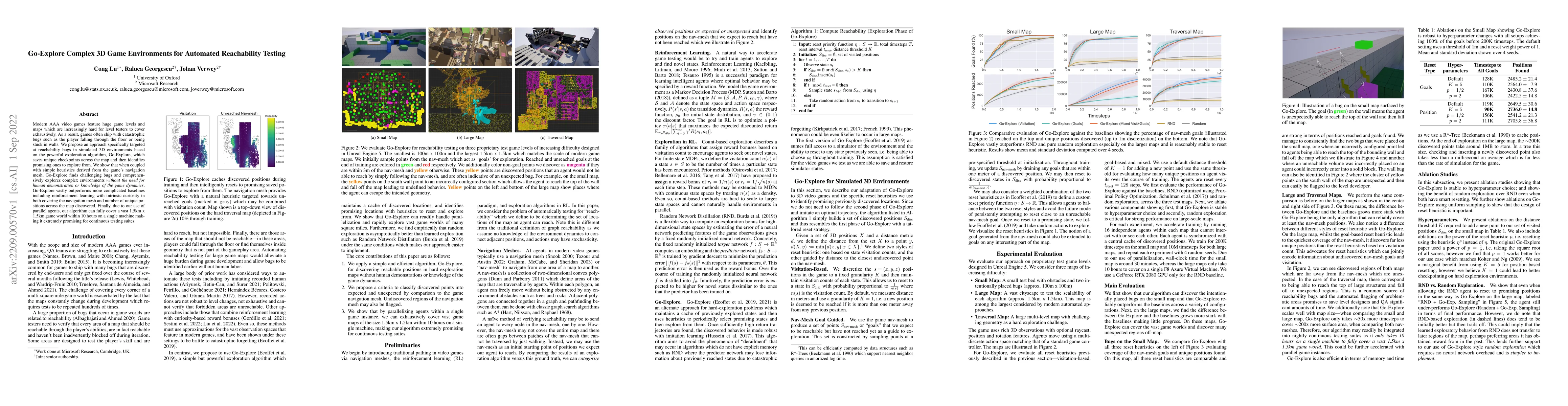 Thumbnail for Go-Explore Complex 3D Game Environments for Automated Reachability
  Testing