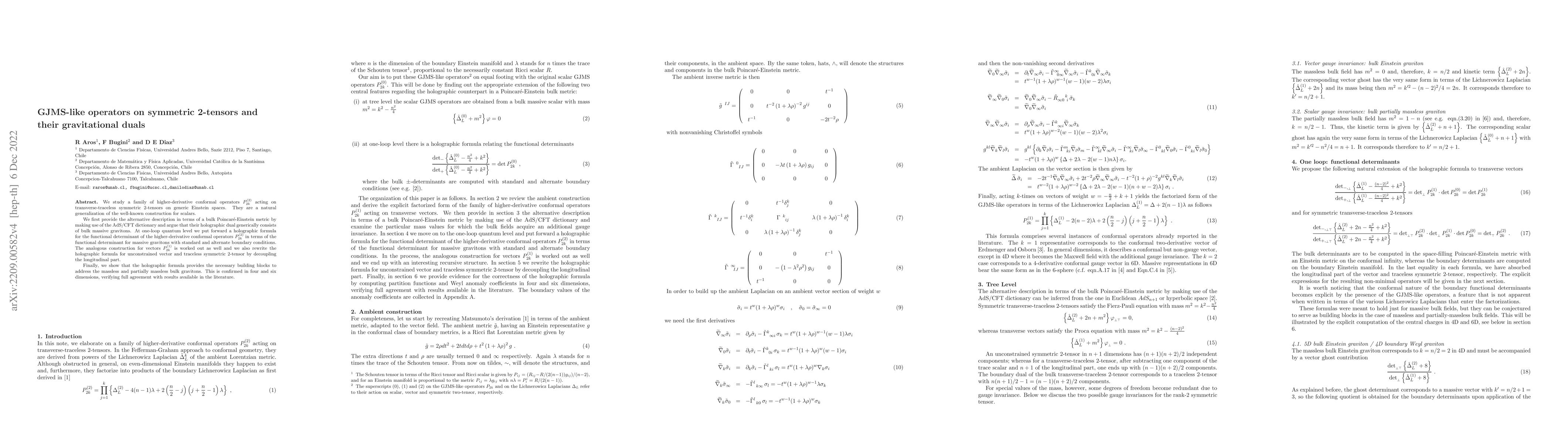 Thumbnail for GJMS-like operators on symmetric 2-tensors and their gravitational duals