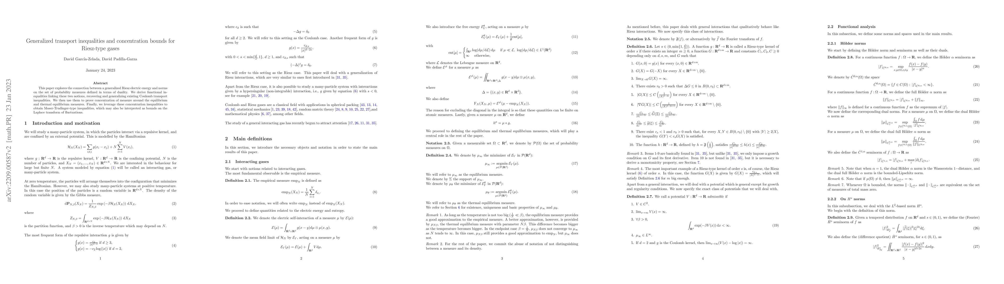 Thumbnail for Generalized transport inequalities and concentration bounds for
  Riesz-type gases