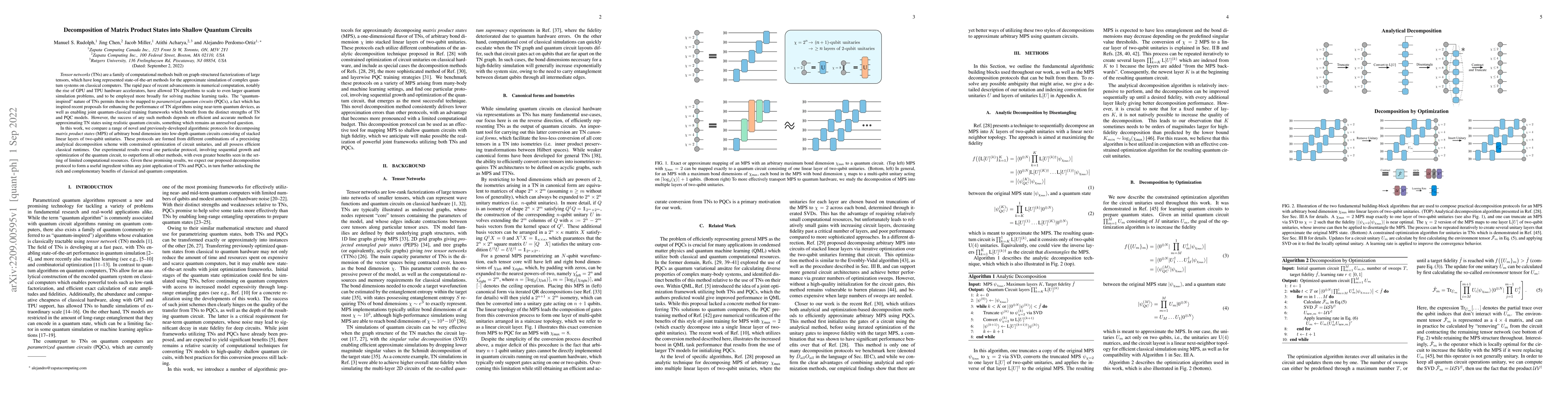Thumbnail for Decomposition of Matrix Product States into Shallow Quantum Circuits