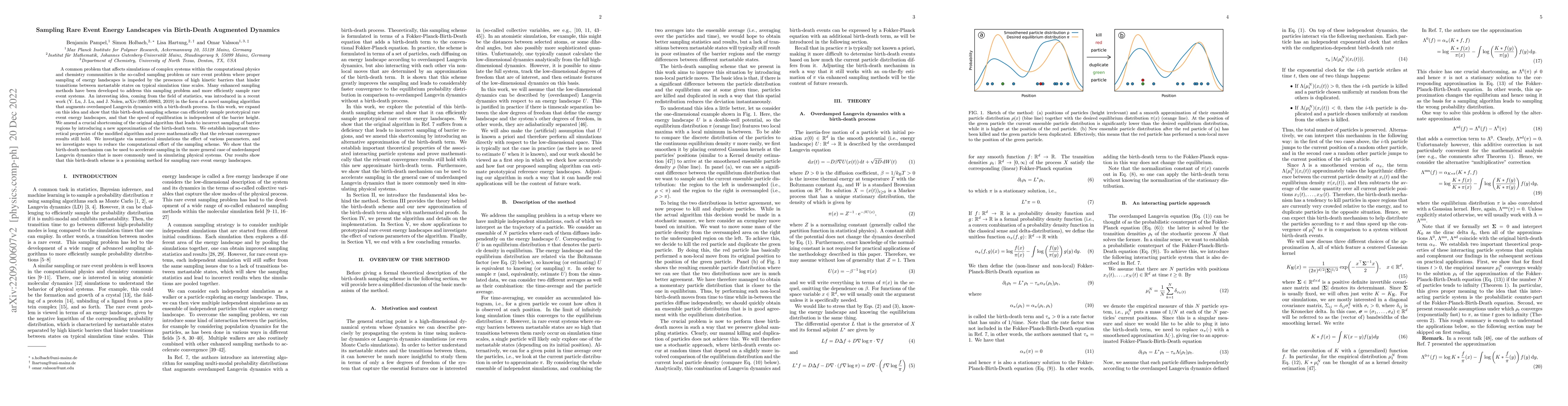 Thumbnail for Sampling Rare Event Energy Landscapes via Birth-Death Augmented Dynamics