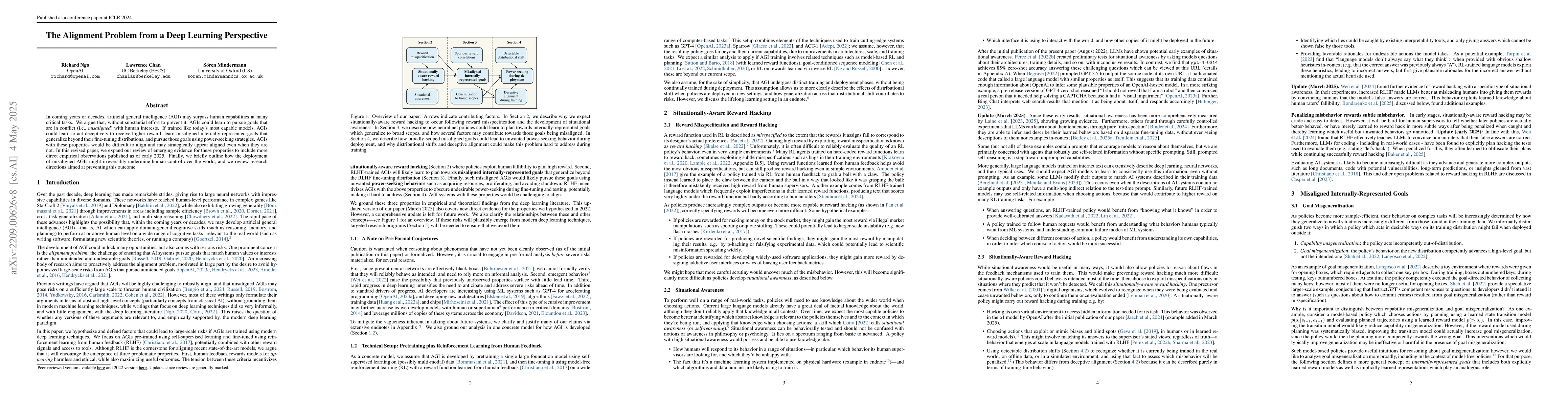 Thumbnail for The Alignment Problem from a Deep Learning Perspective