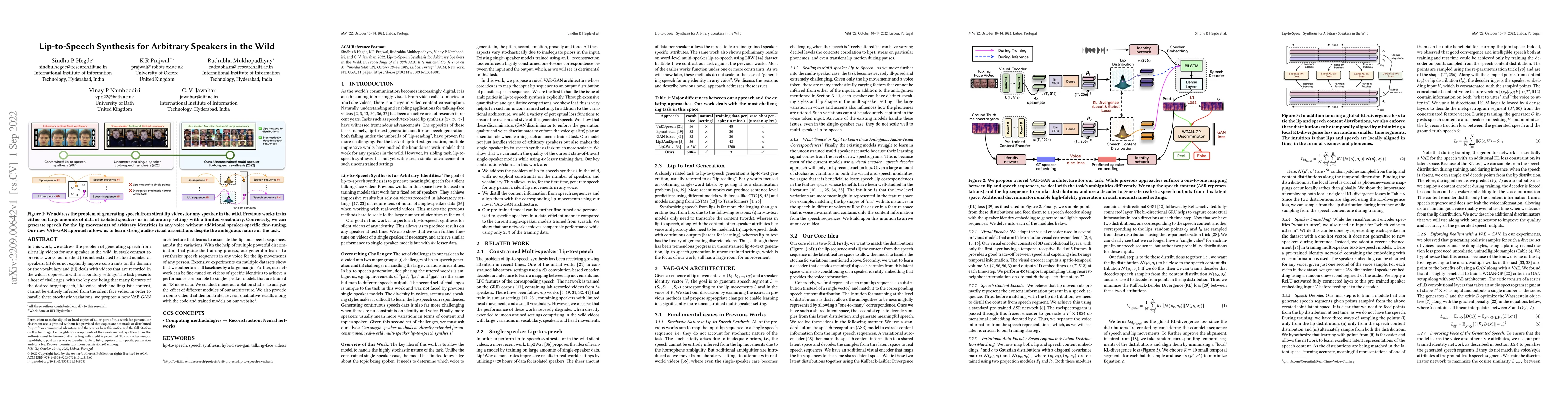 Thumbnail for Lip-to-Speech Synthesis for Arbitrary Speakers in the Wild