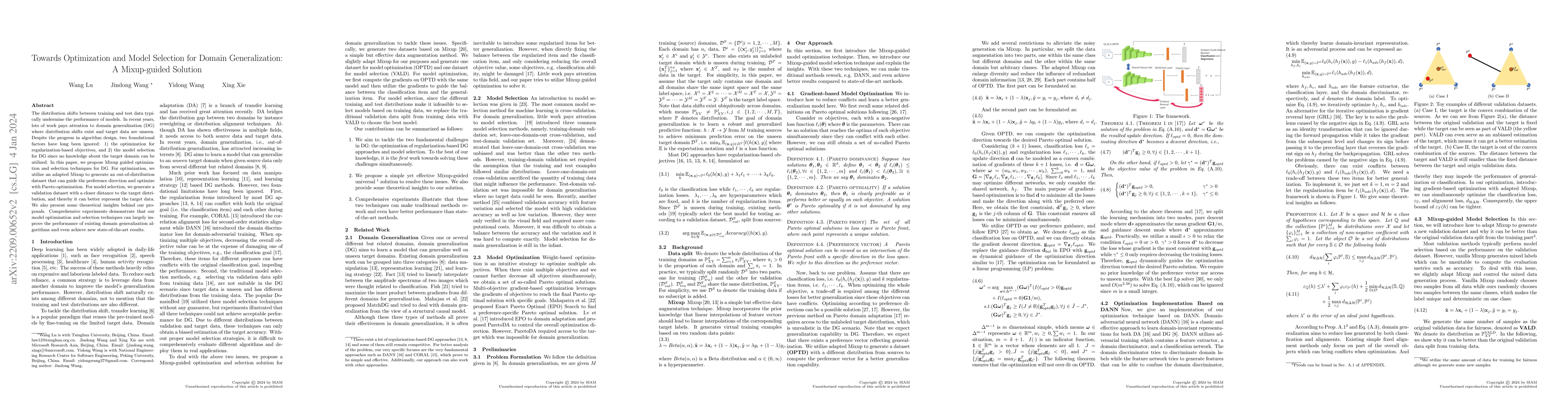 Thumbnail for Towards Optimization and Model Selection for Domain Generalization: A
  Mixup-guided Solution