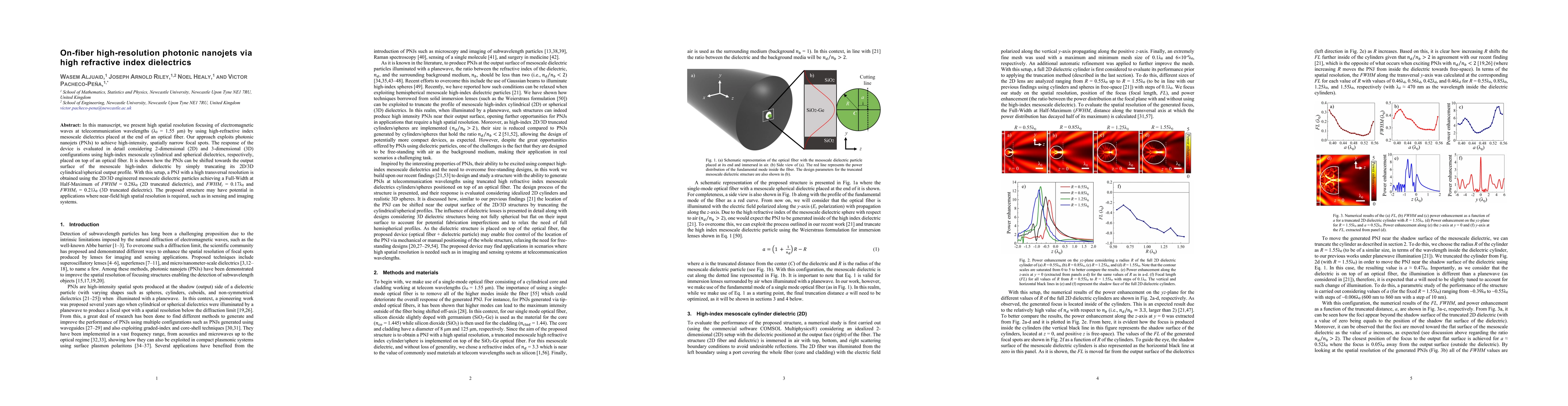 Thumbnail for On-fiber high-resolution photonic nanojets via high refractive index
  dielectrics