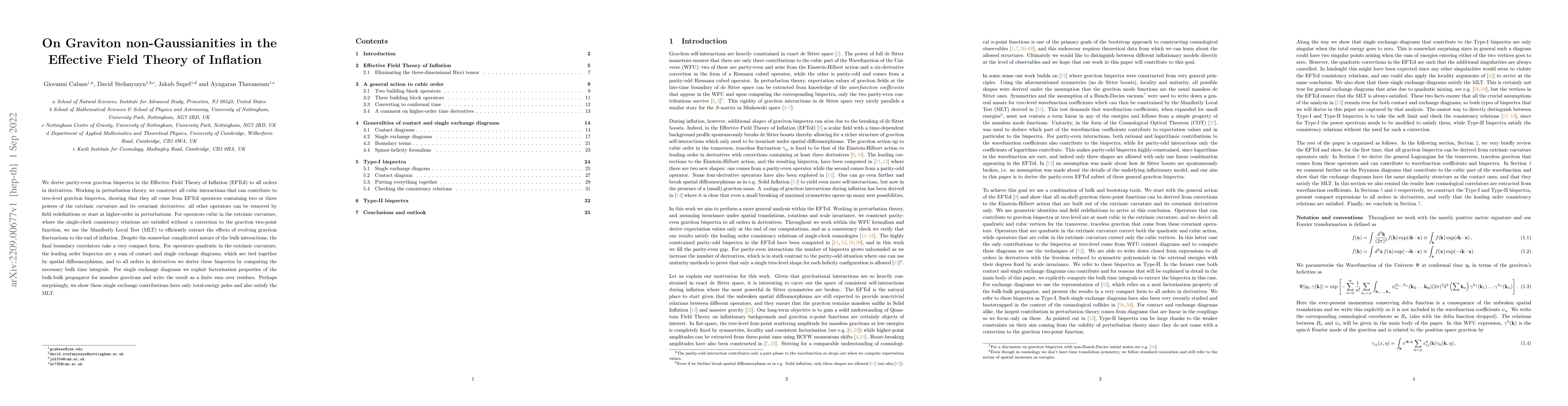 Thumbnail for On Graviton non-Gaussianities in the Effective Field Theory of Inflation