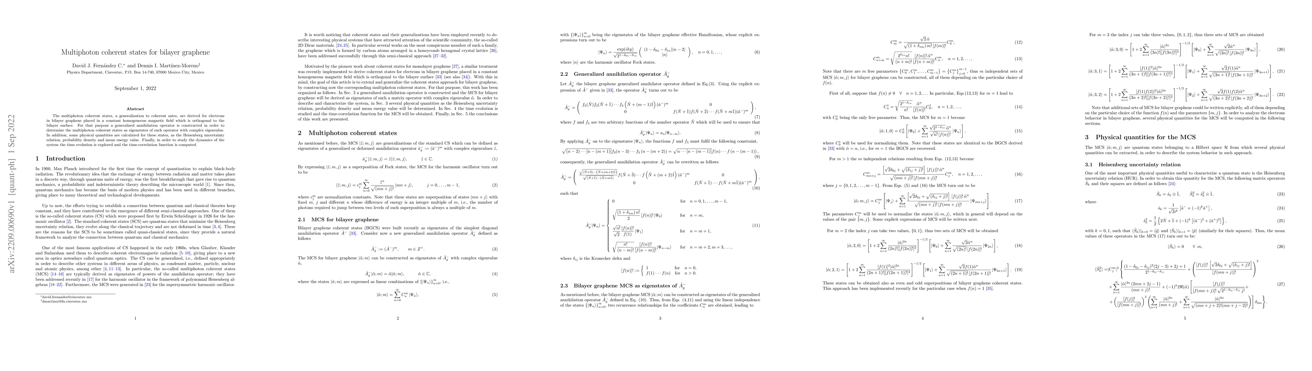 Thumbnail for Multiphoton coherent states for bilayer graphene