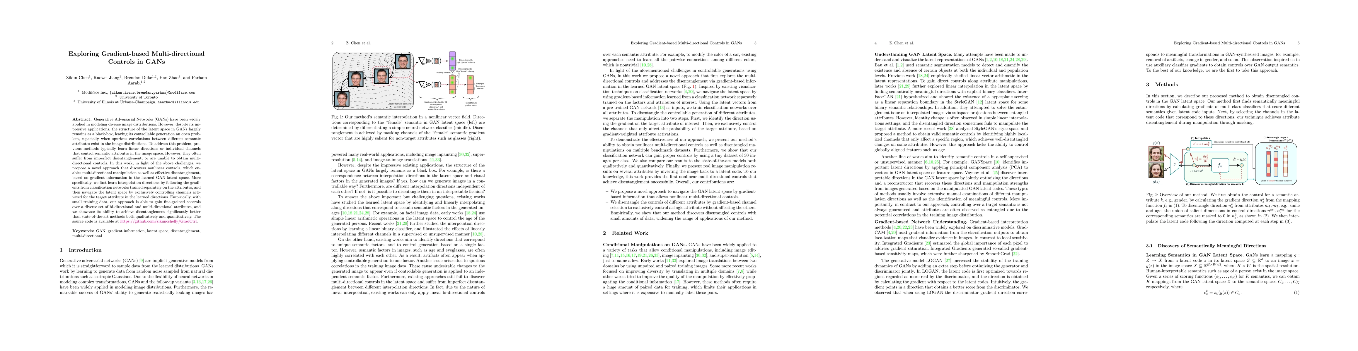 Thumbnail for Exploring Gradient-based Multi-directional Controls in GANs
