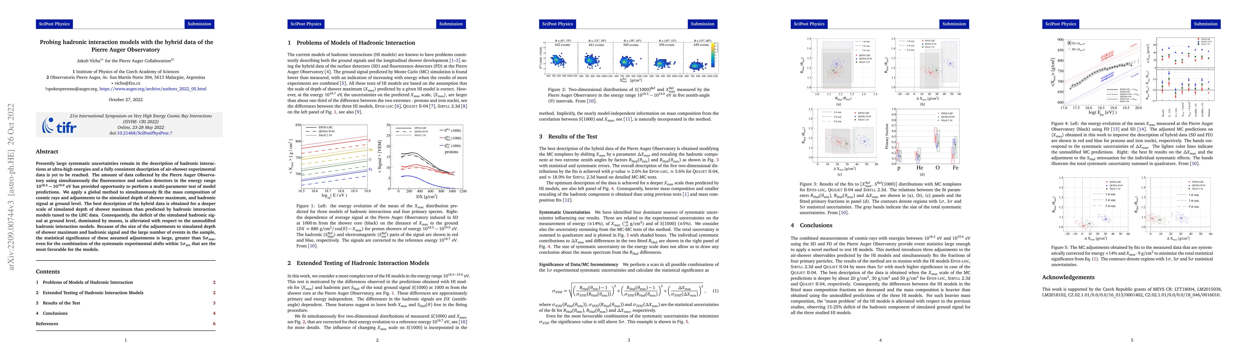 Thumbnail for Probing hadronic interaction models with the hybrid data of the Pierre
  Auger Observatory