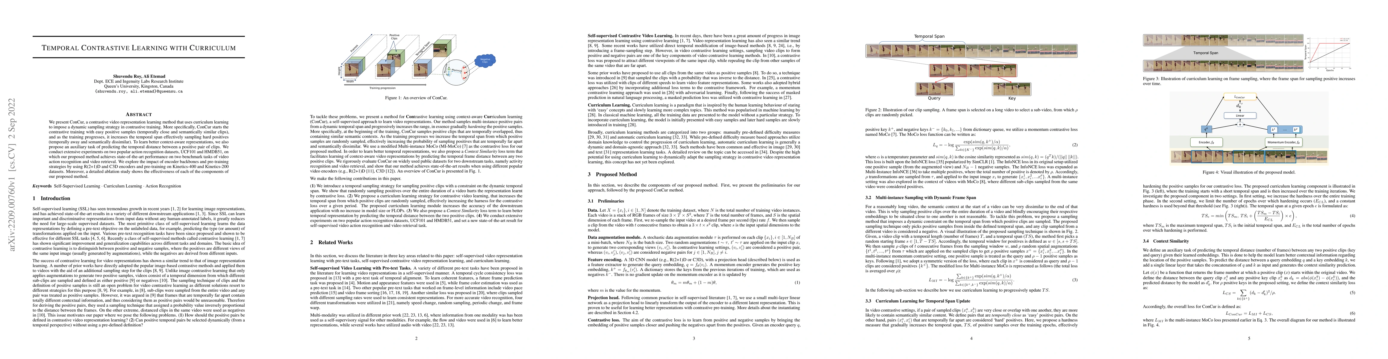 Thumbnail for Temporal Contrastive Learning with Curriculum