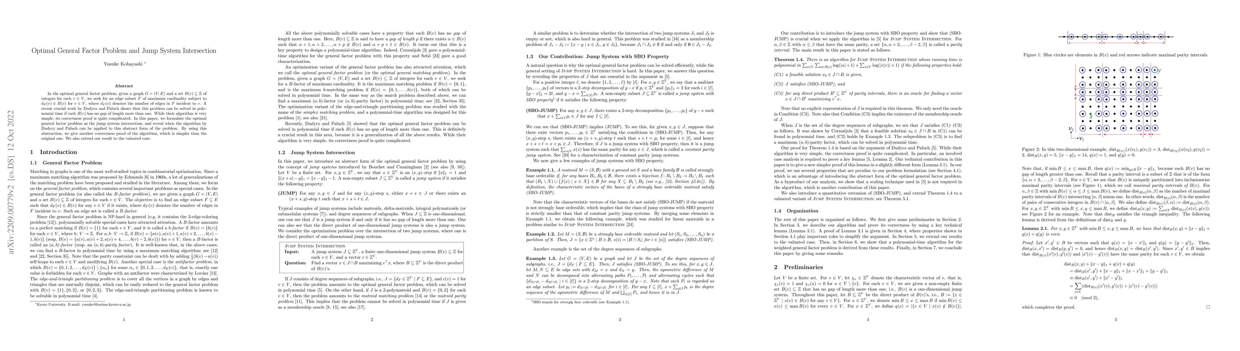 Thumbnail for Optimal General Factor Problem and Jump System Intersection