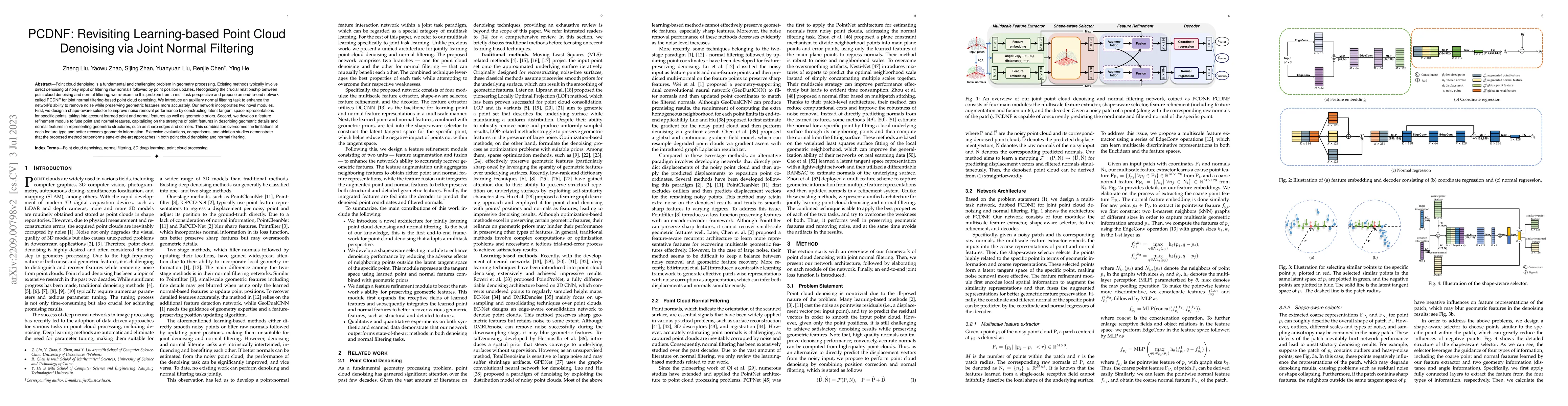 Thumbnail for PCDNF: Revisiting Learning-based Point Cloud Denoising via Joint Normal
  Filtering