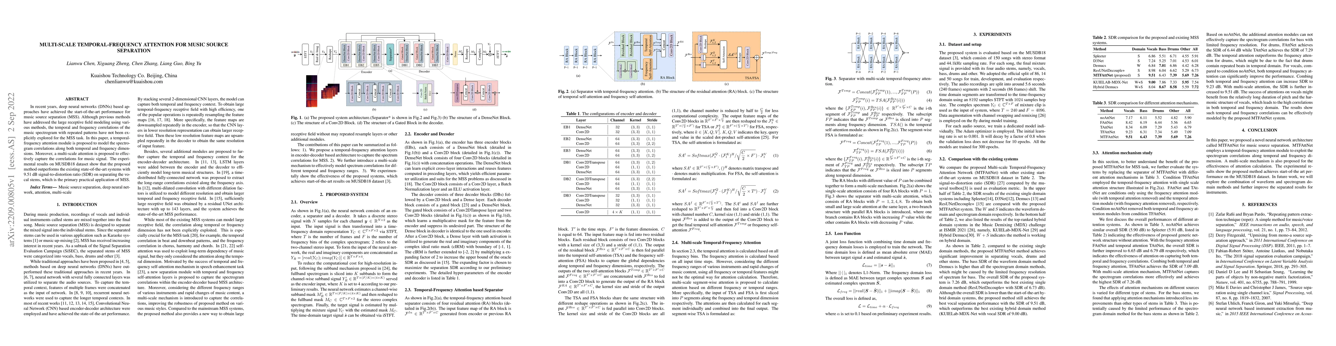Thumbnail for Multi-scale temporal-frequency attention for music source separation