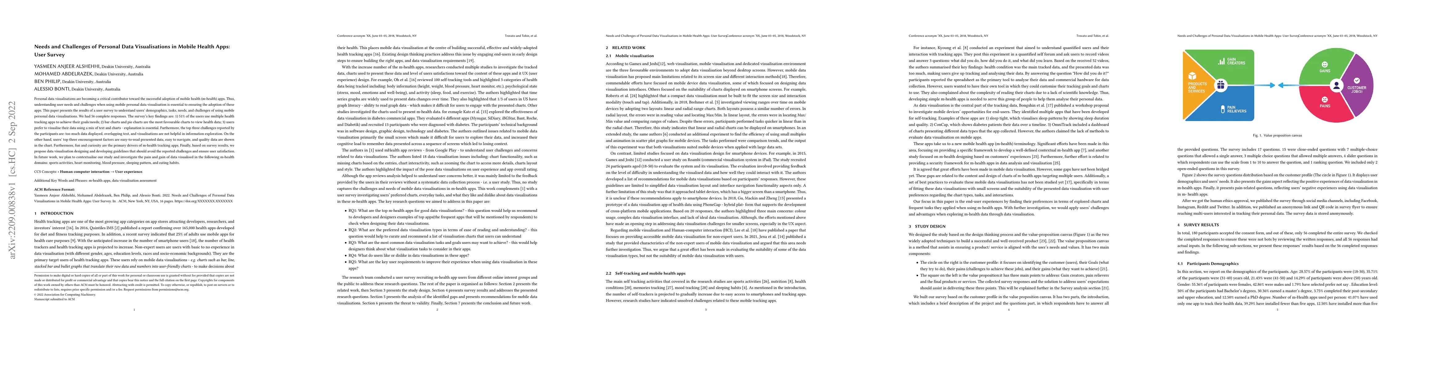 Thumbnail for Needs and Challenges of Personal Data Visualisations in Mobile Health
  Apps: User Survey