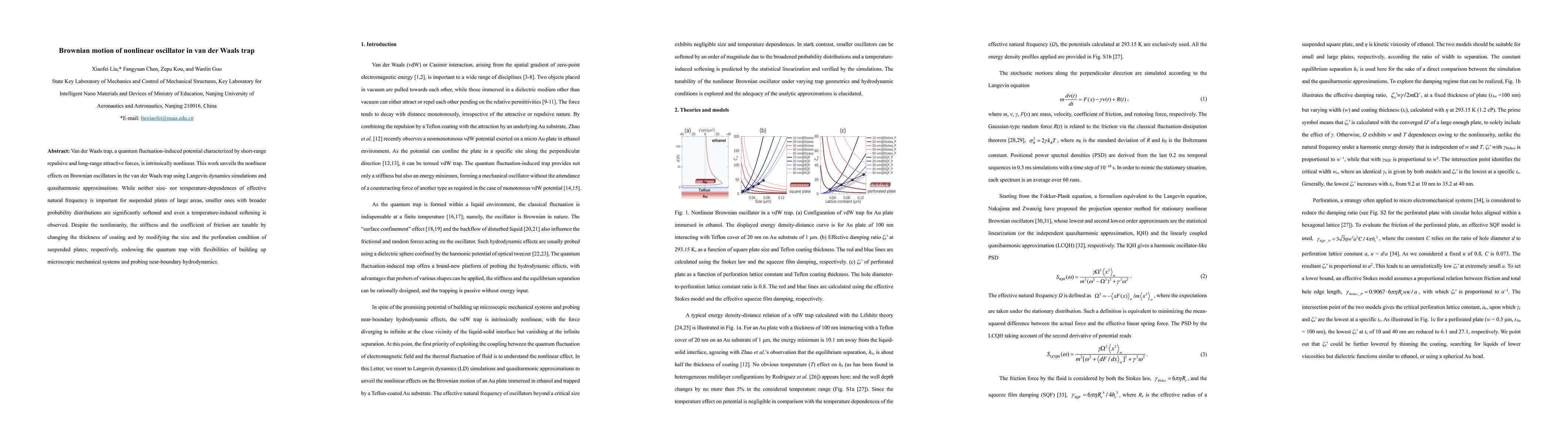 Thumbnail for Brownian motion of nonlinear oscillator in van der Waals trap