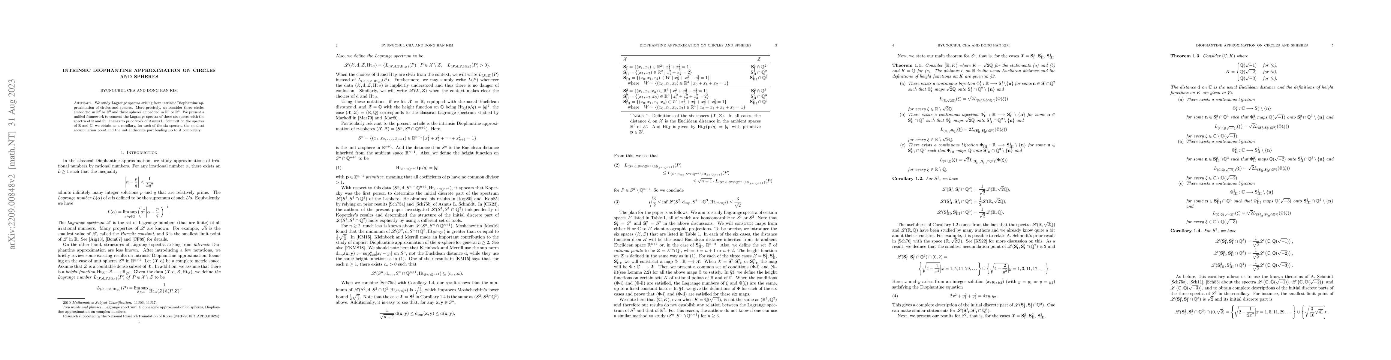 Thumbnail for Intrinsic Diophantine approximation on circles and spheres