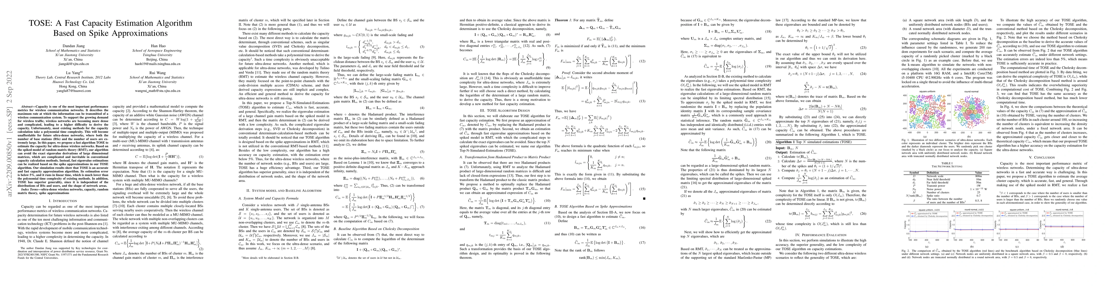 Thumbnail for TOSE: A Fast Capacity Estimation Algorithm Based on Spike Approximations