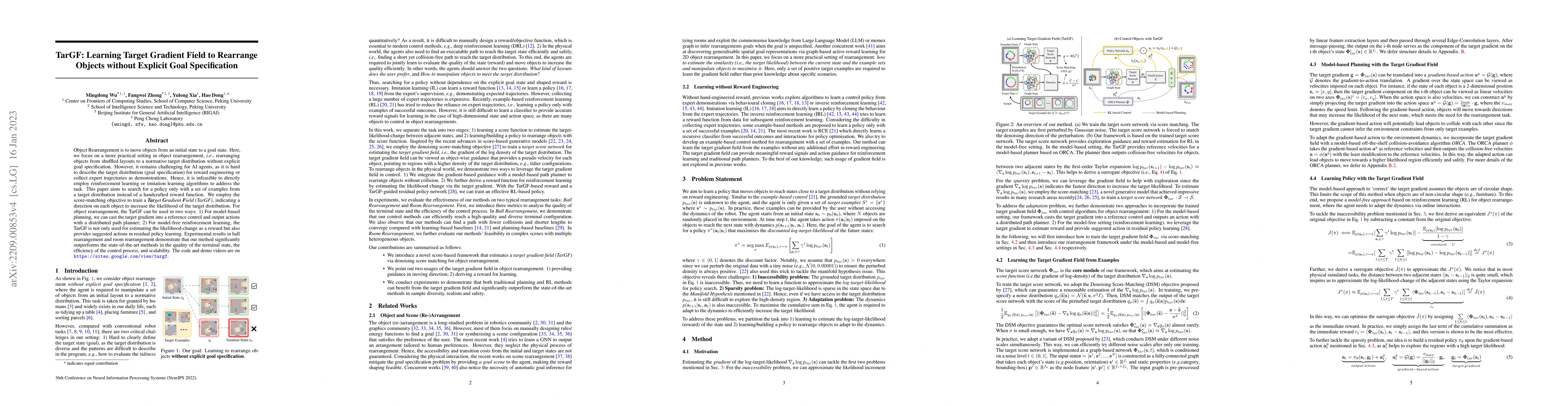 Thumbnail for TarGF: Learning Target Gradient Field to Rearrange Objects without
  Explicit Goal Specification