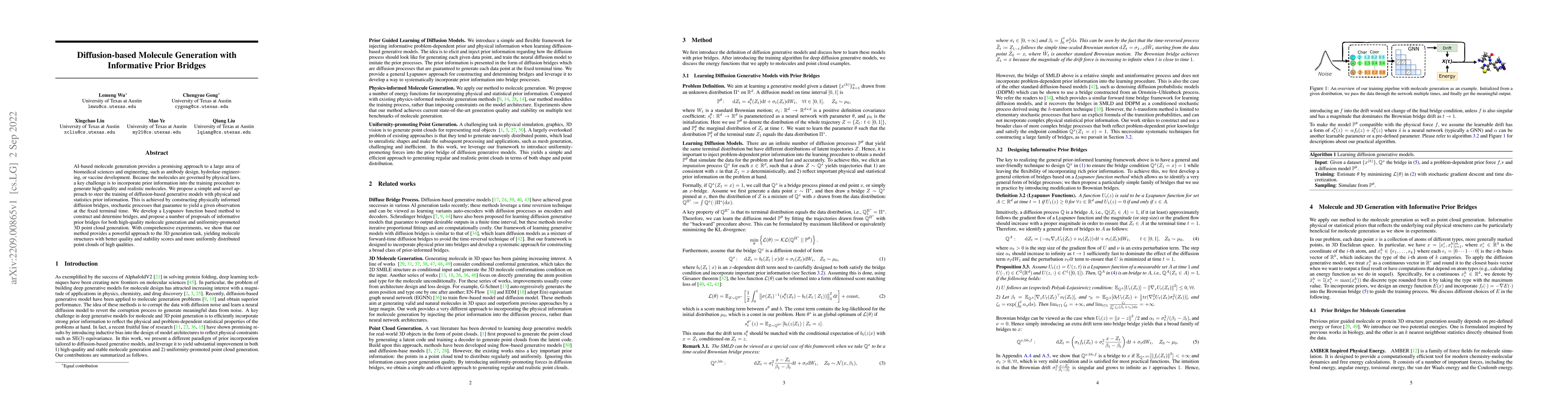 Thumbnail for Diffusion-based Molecule Generation with Informative Prior Bridges