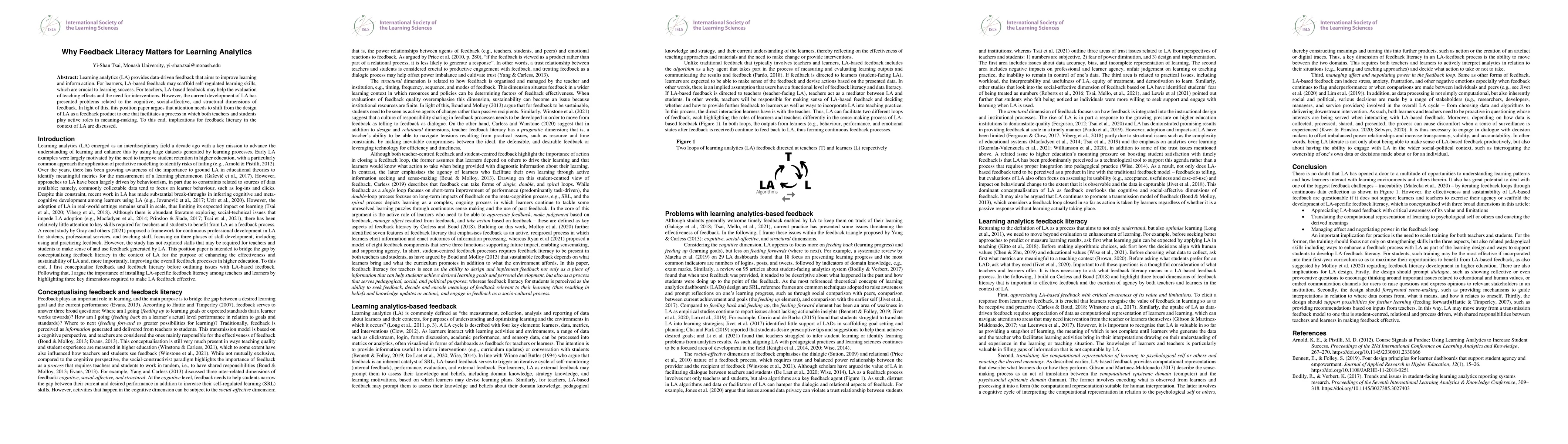Thumbnail for Why Feedback Literacy Matters for Learning Analytics
