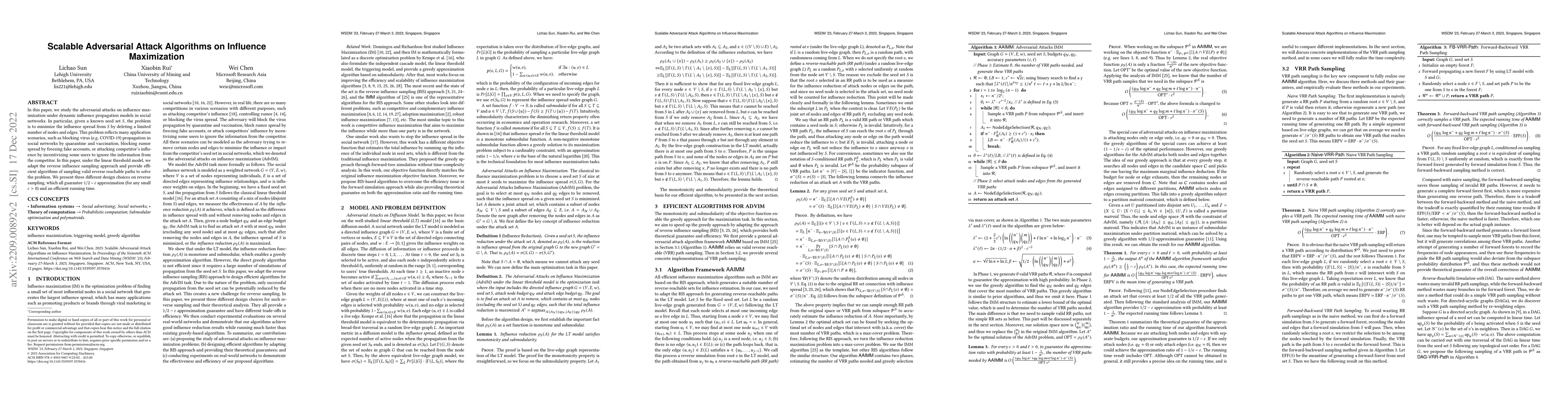 Thumbnail for Scalable Adversarial Attack Algorithms on Influence Maximization